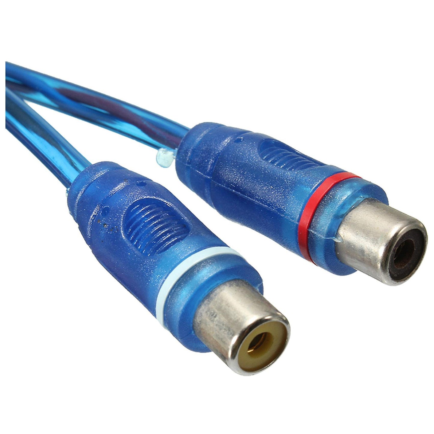 4x Rca Phono Y Splitter Lead Adapter Cable 1 Male to 2 Female 30cm