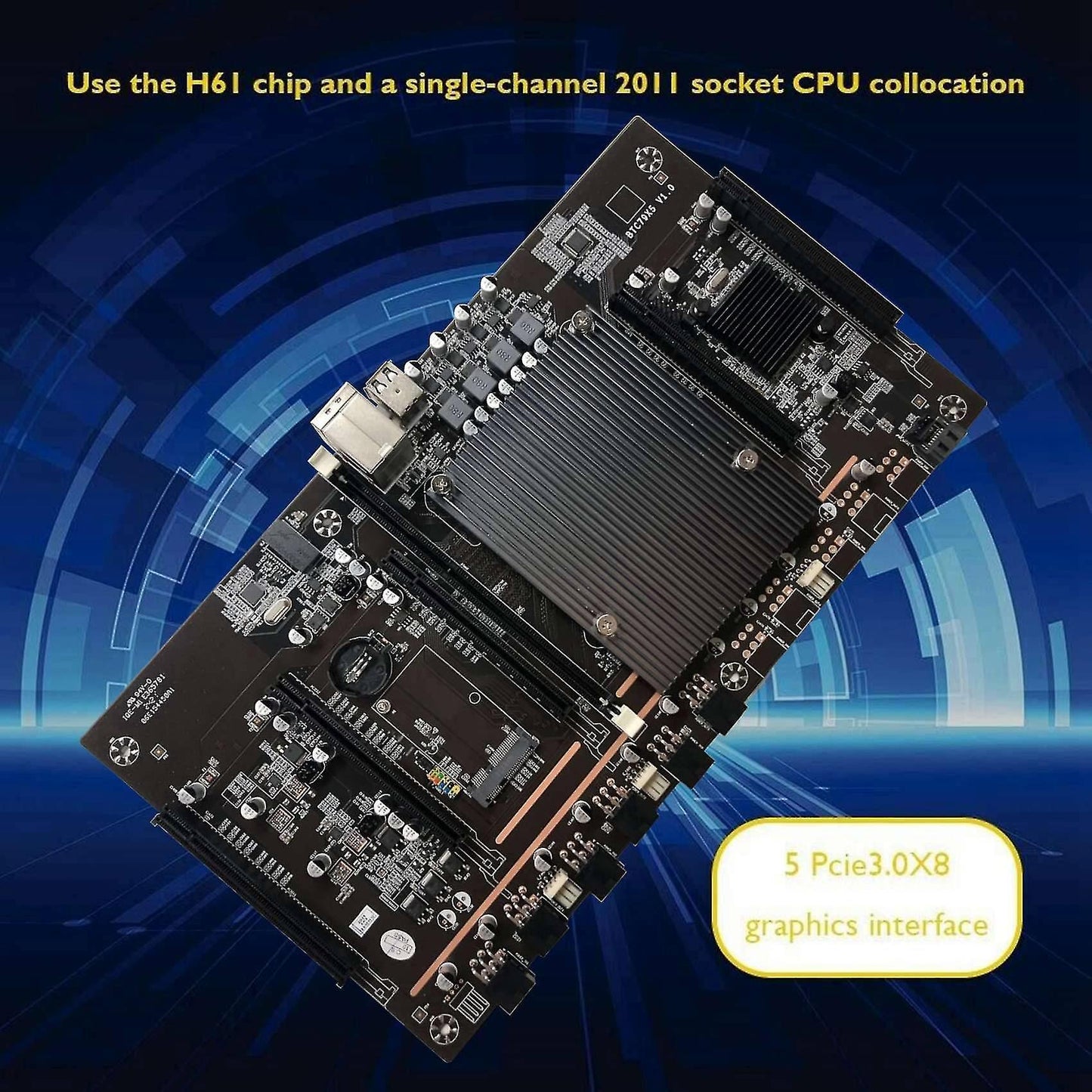 H61 X79 Btc Miner Motherboard with E5 2603 V2 Cpu+recc 4g Ddr3 Ram
