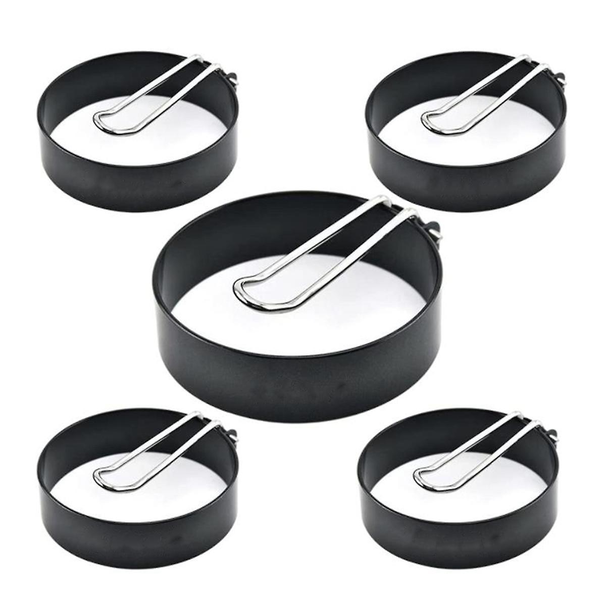 5 Pack Non-stick Egg Rings for Griddle,frying Egg Maker Molds