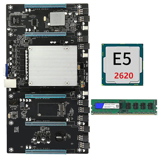 Eth79-x5 Btc Mining Motherboard Lga2011 with 2620 Cpu+4g Ddr3 Ram