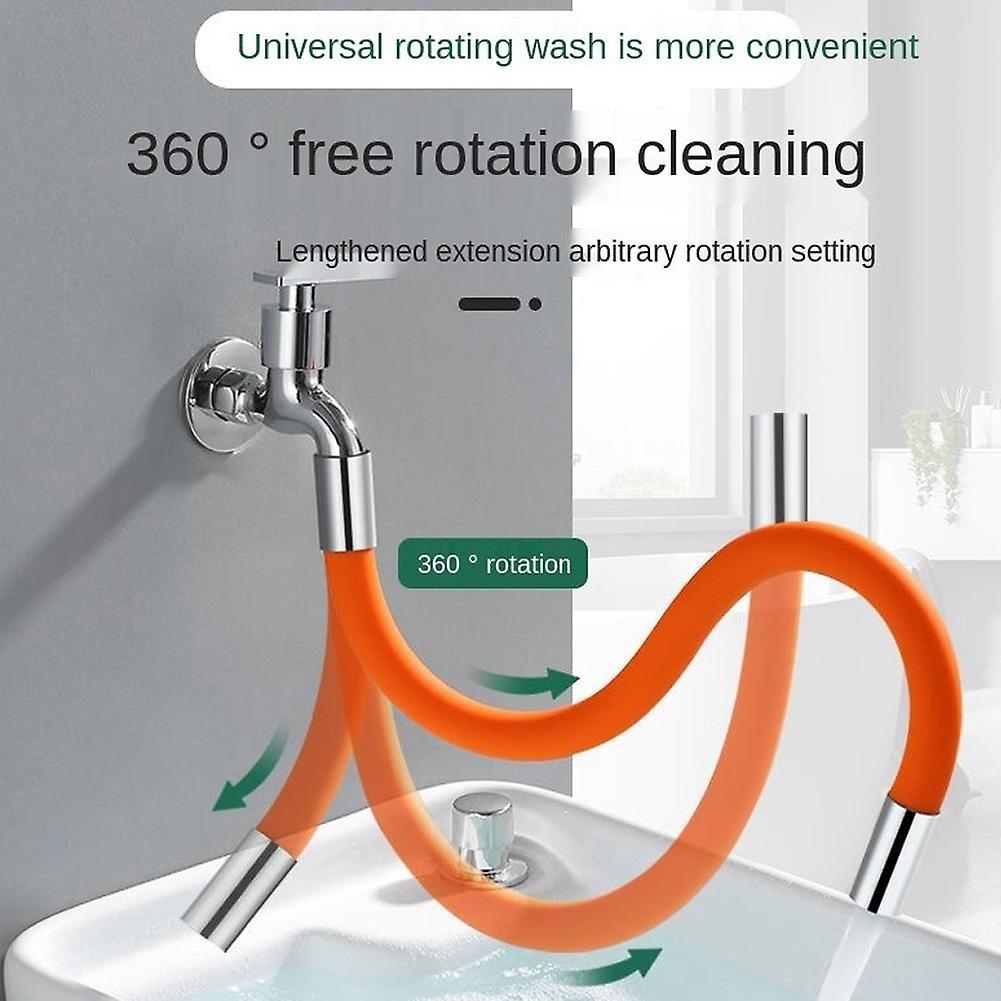 Flexible Hose Silicone Tube 360 Degree Water Tap Extension Hose 30cm