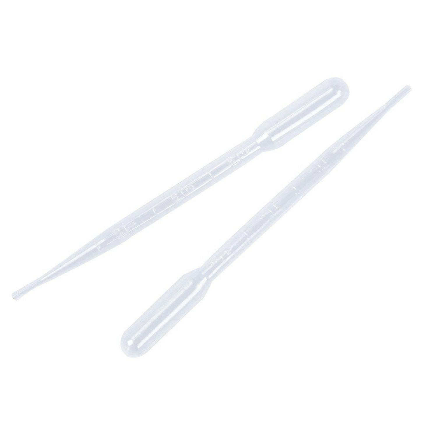 100 Pcs Laboratory Set Clear Plastic Graduated Pipette Droppers 3ml