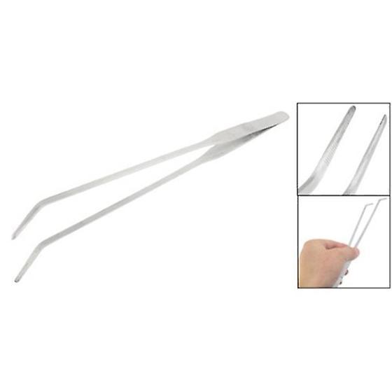 10.4inch Long Stainless Steel Curved Tweezer for Fish Tank Plants