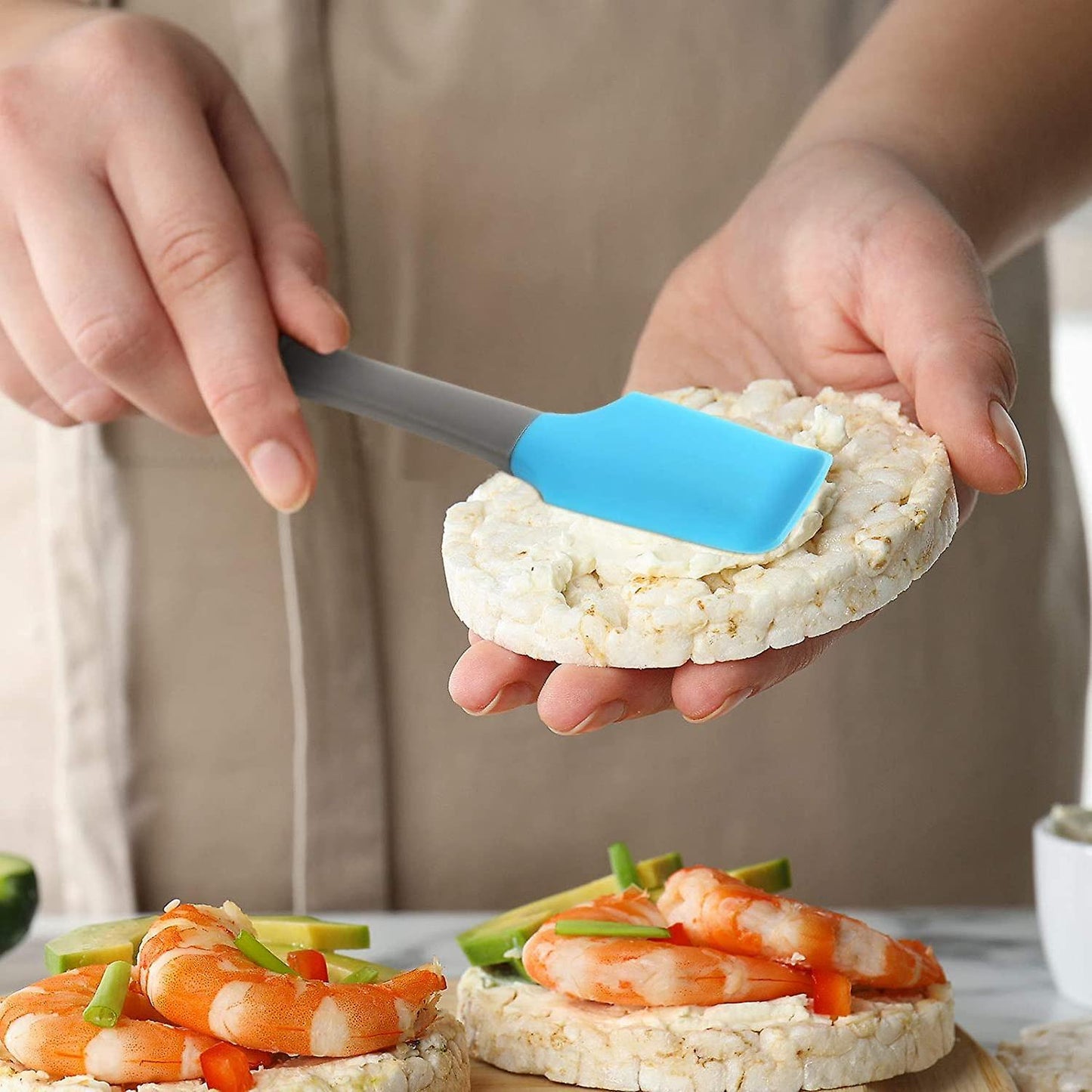 Silicone Spatula Non-stick Small Rubber Spatula Tiny Cooking Scraper