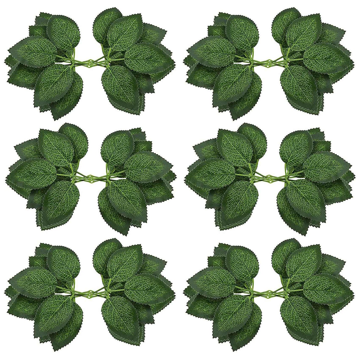 Fake Artificial Leaves for Roses Decorations - 36 Silk Flowers Leaf
