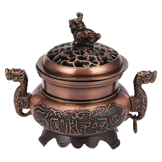 Buddhist Incense Burner Smoke Backflow Zinc Alloy Censer Cone Holder