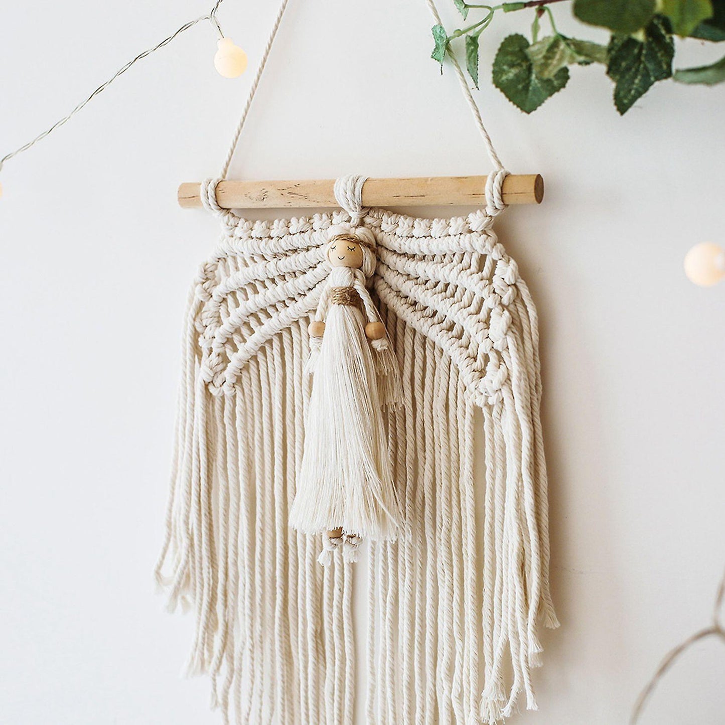 Mini Angel Wing Tapestry Boho Hand-woven Pendant Macrame Wall Hanging