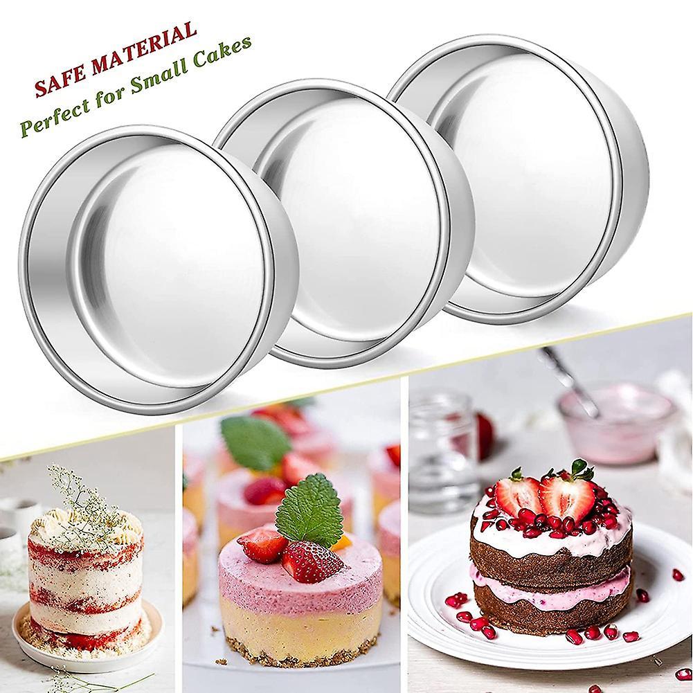 4 Inch Cake Pan Set Of 4,for Wedding Birthday Layer Cake, Safe