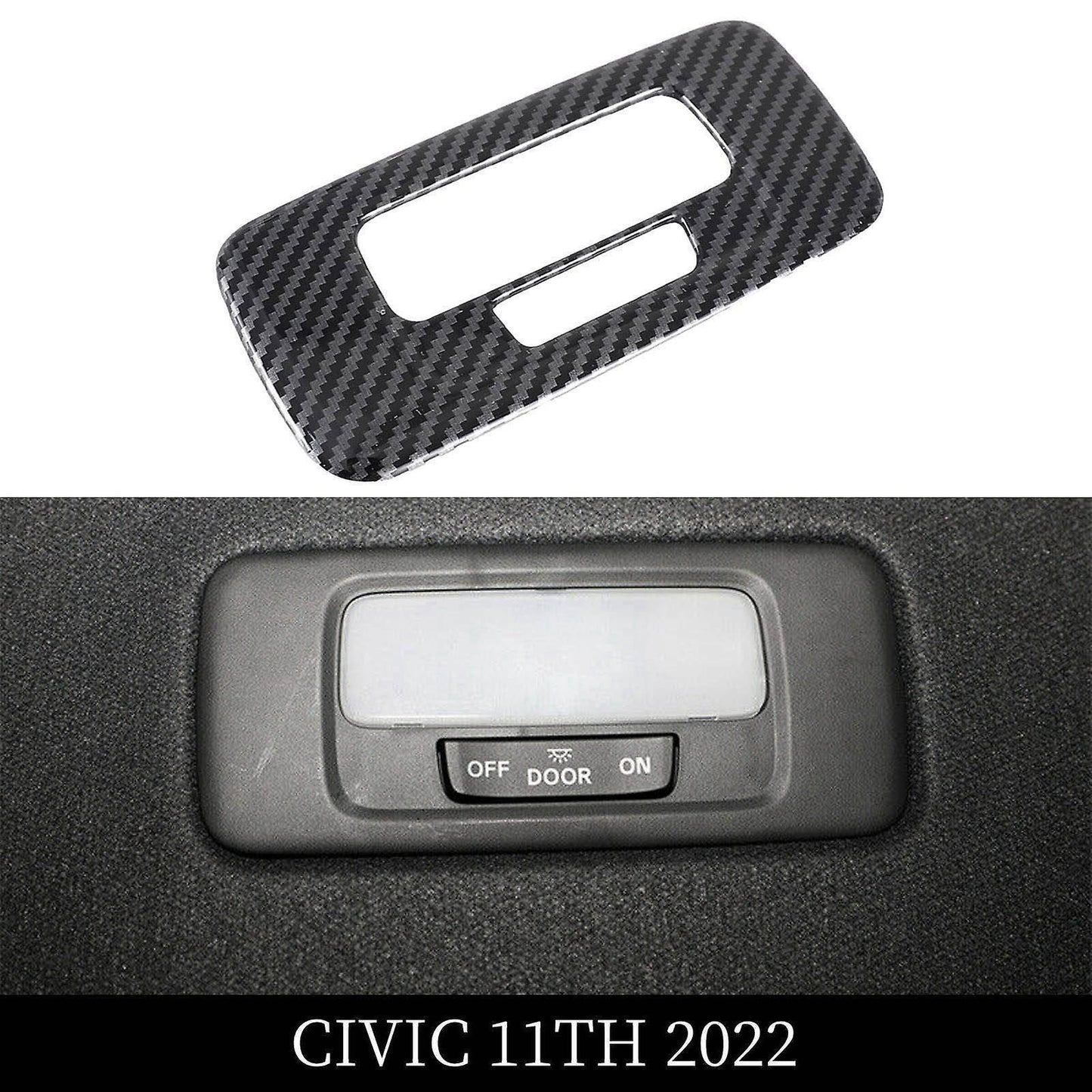 Car Rear Reading Lamp Shade Roof Lamp Decorative Cover Carbon Fiber