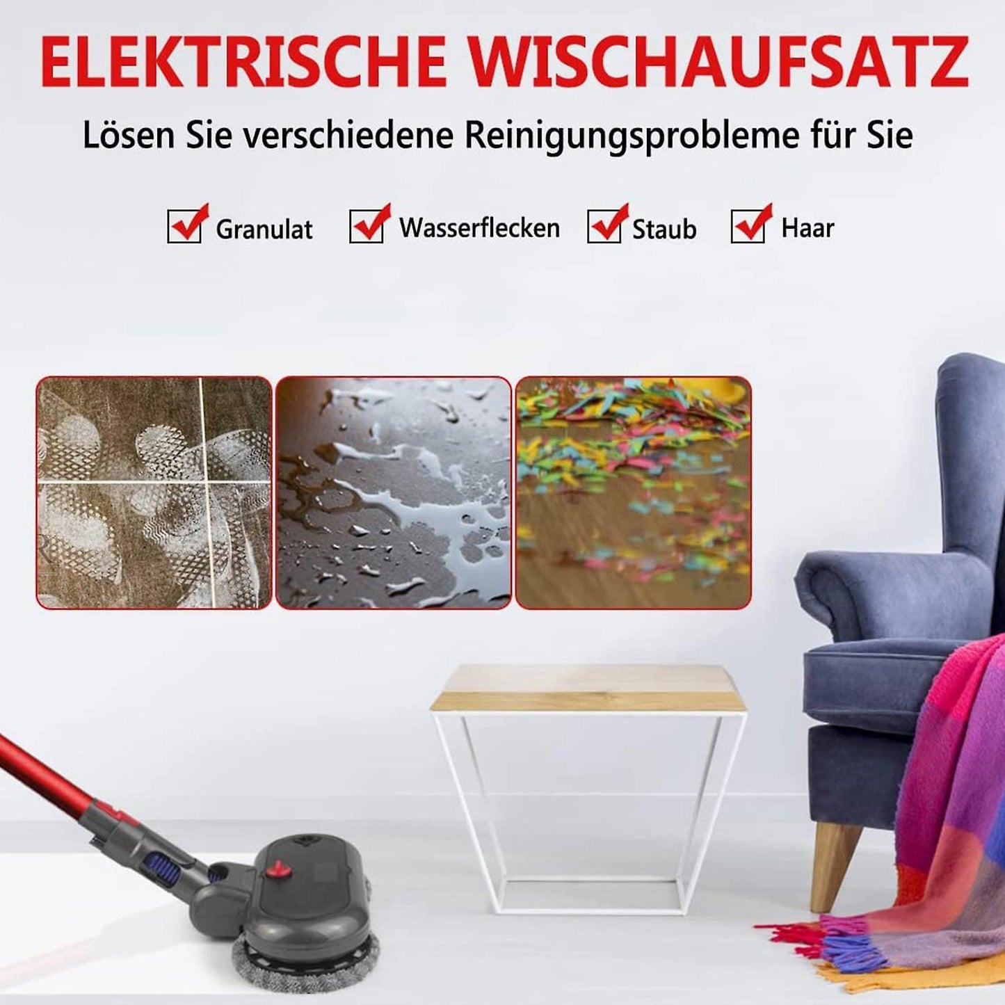 For Dyson V8 V7 V11 V10 V15 ,mop Attachment with Water Tank