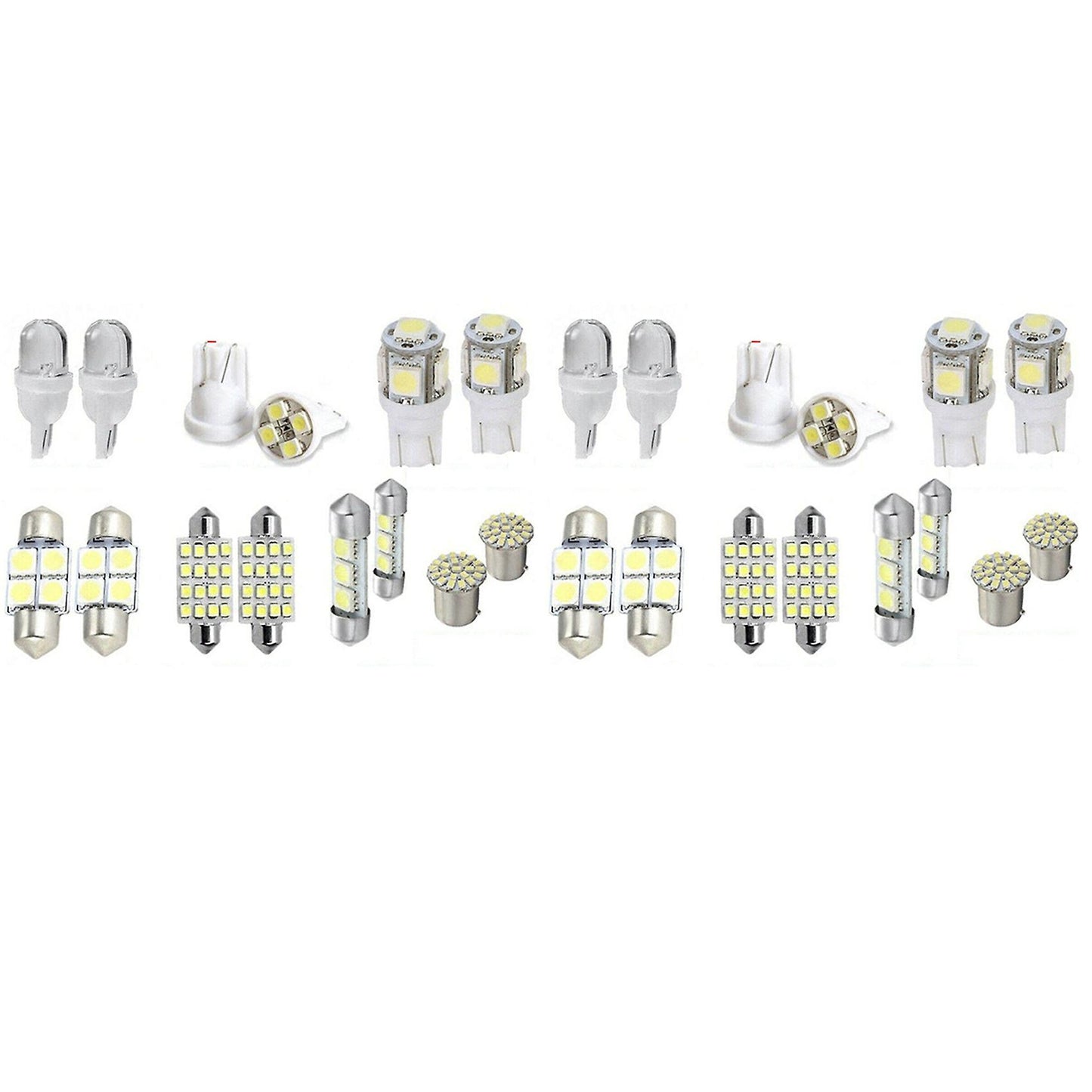 28pcs Led Interior Package Kit for T10 36mm Map License Plate Lights
