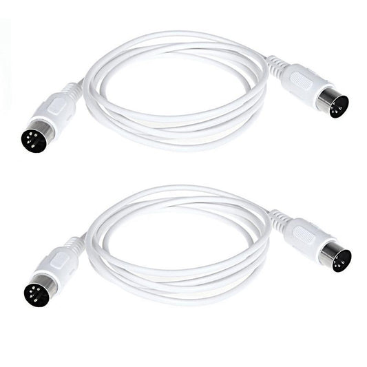 2pcs Midi Extension Cable 5 Pin Male to 5 Pin Male Electric , 1.5m