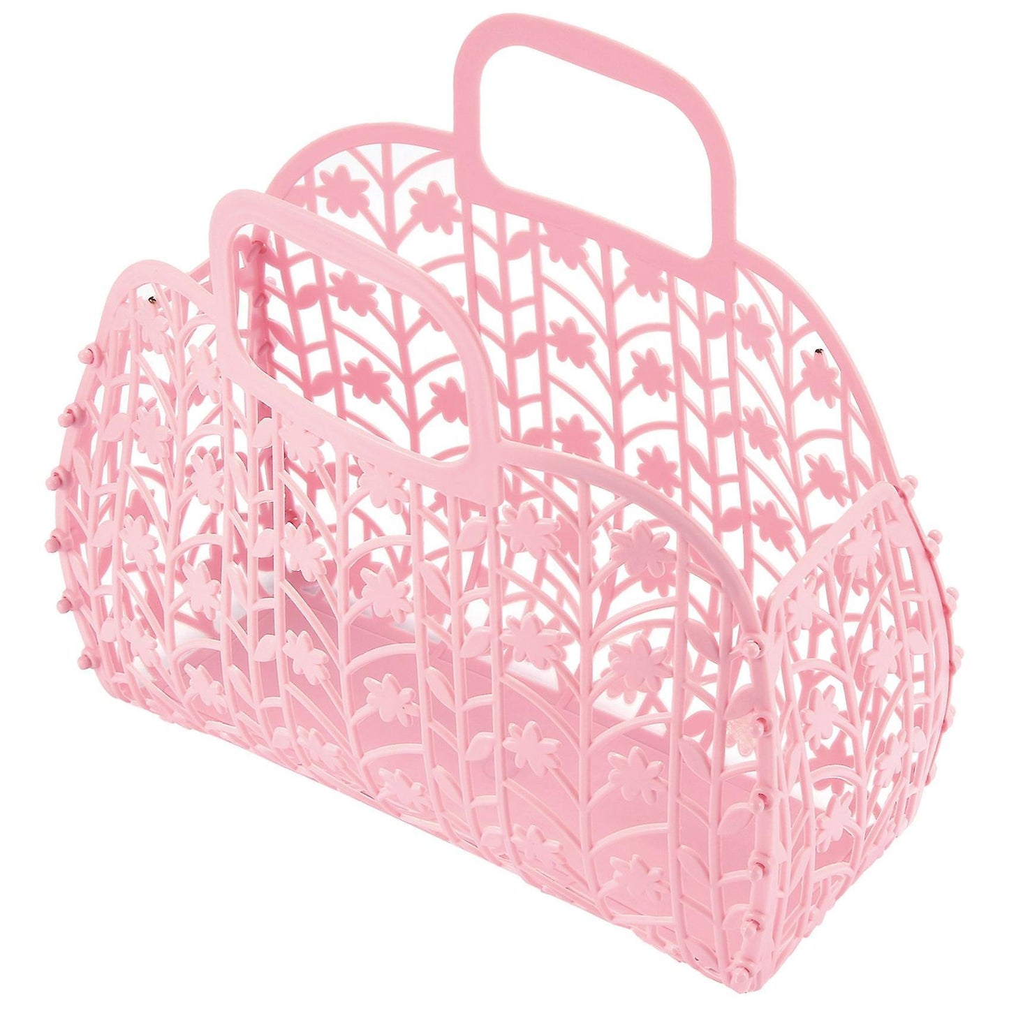 Bathroom Hollow Washing Storage Basket Shower Basket Plastic Pink