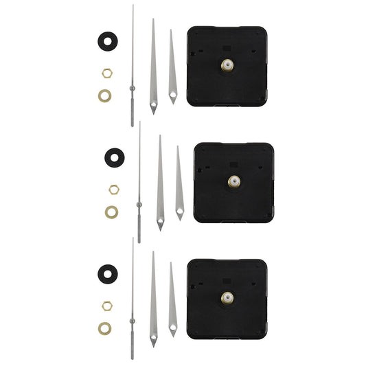 3x Clock Mechanism, 3/ 10 Inch Maximum Dial Thickness, (white)