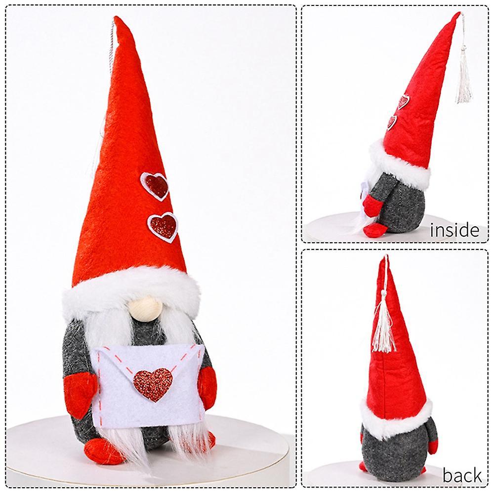 Valentines Gnomes Plush Decor - Mr and Mrs Scandinavian Elf Dwarf , B