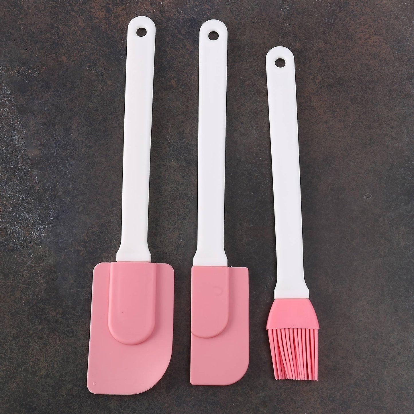 3pcs Silicone Spatulas Buttercream Cake Scraper Heat Resistant Brush