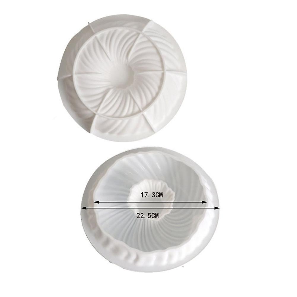 Large Wool Ball French Mousse Baking Silica Gel Cake Mold White