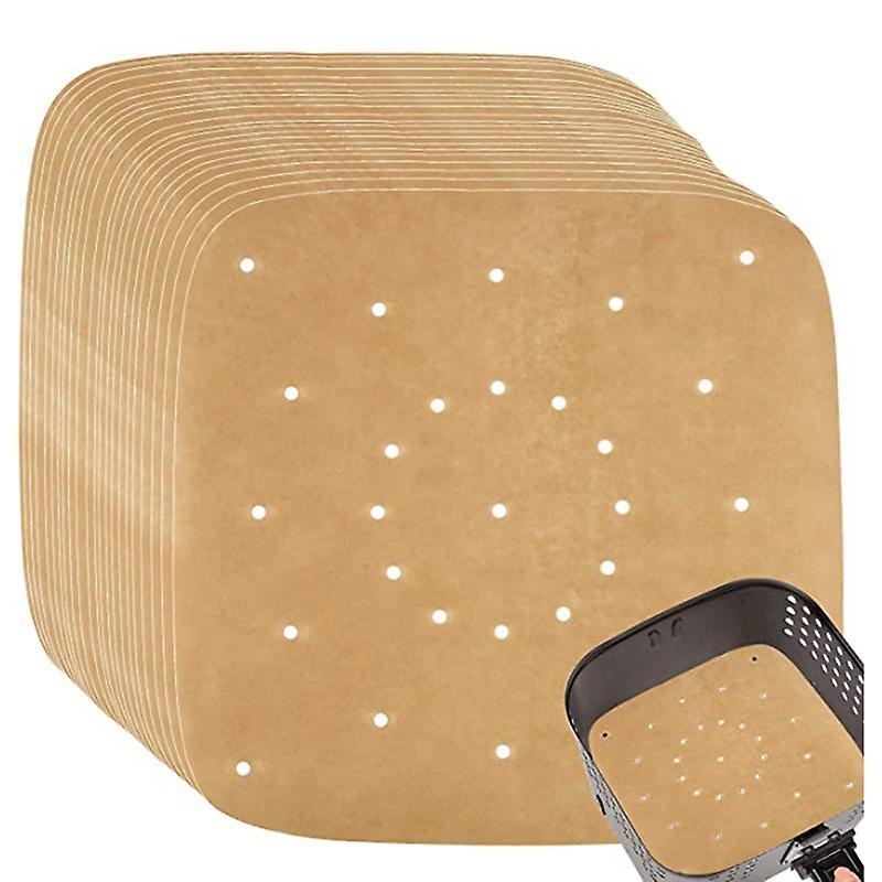 8.5 Inch Air Fryer Parchment Papers,pack 150 Square Unbleached Color