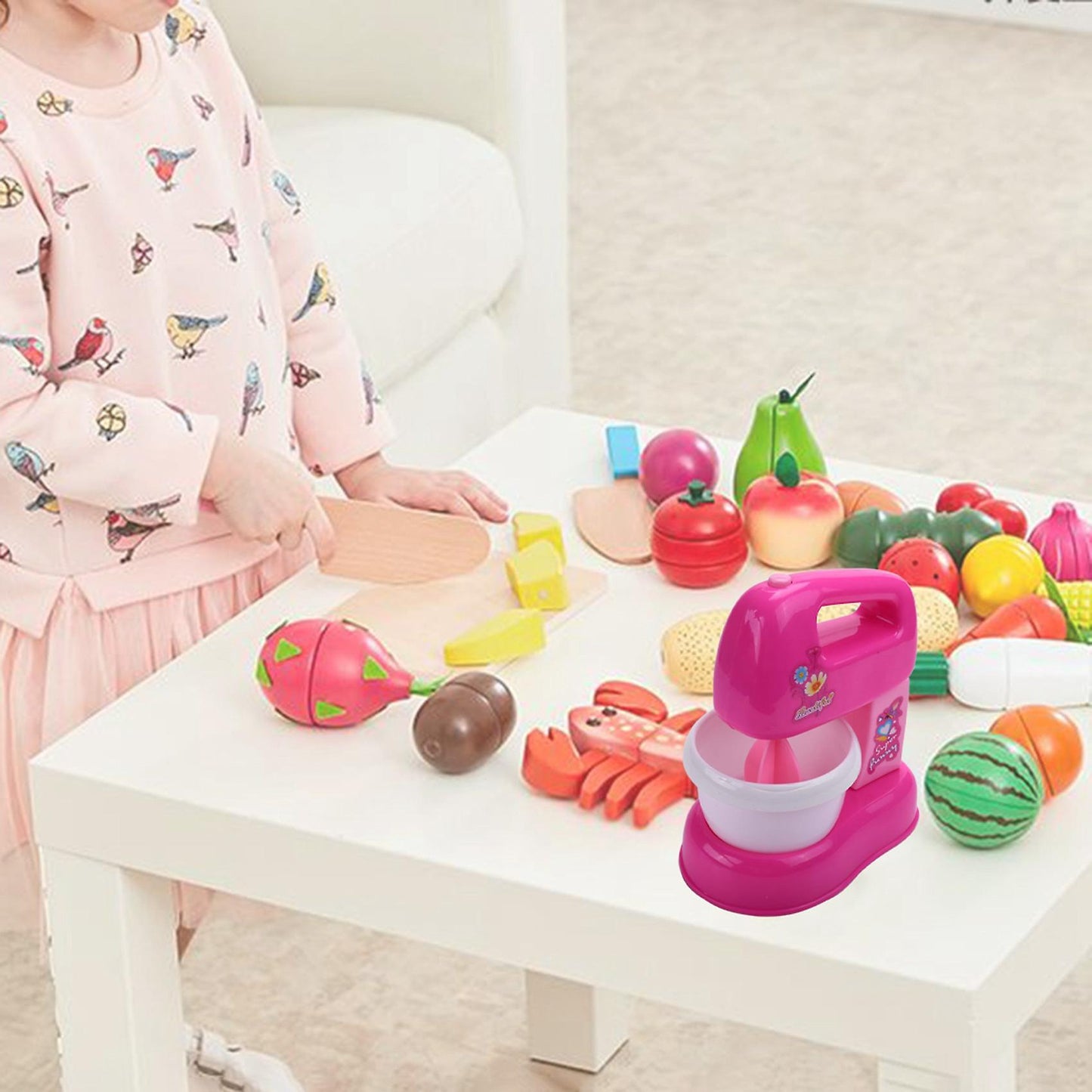 Kid Kitchen Electric Cake Chocolate Mixer Blender Pretend Play Toy