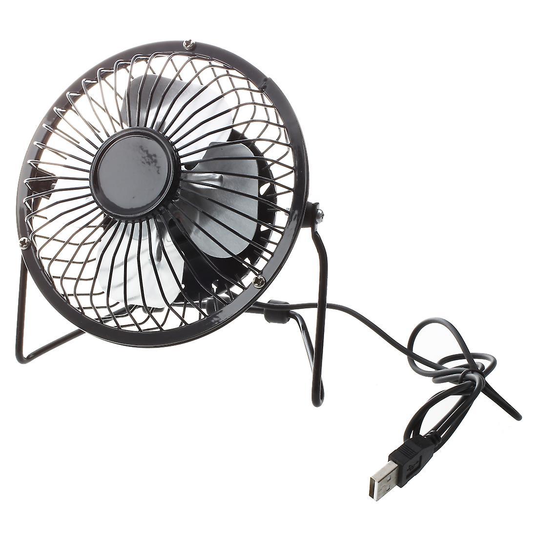 4-inch 360-degree Rotating Usb Powered Metal Electric Mini Desk Fan for Pc /laptop /notebook (black)