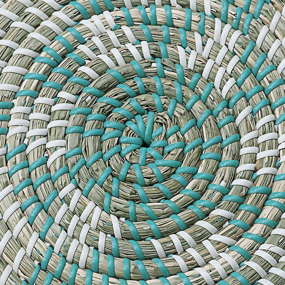 Straw Round Home Dining Table Heat Insulation Pad Coaster (c)
