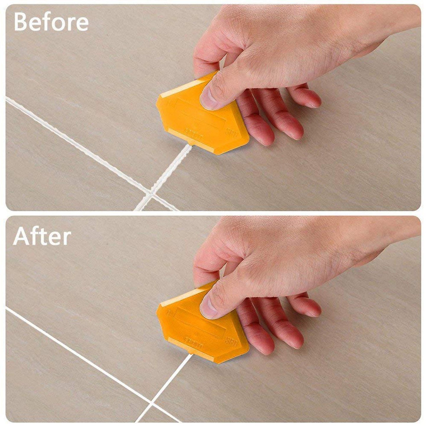 17 Pieces Caulking Tool Kit Silicone Sealant Finishing Tool(yellow)