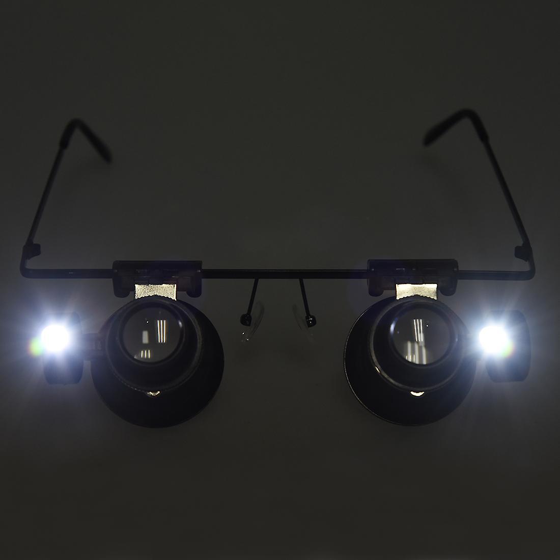 Watch Repair Magnifier Loupe 20x Glasses with Led Light