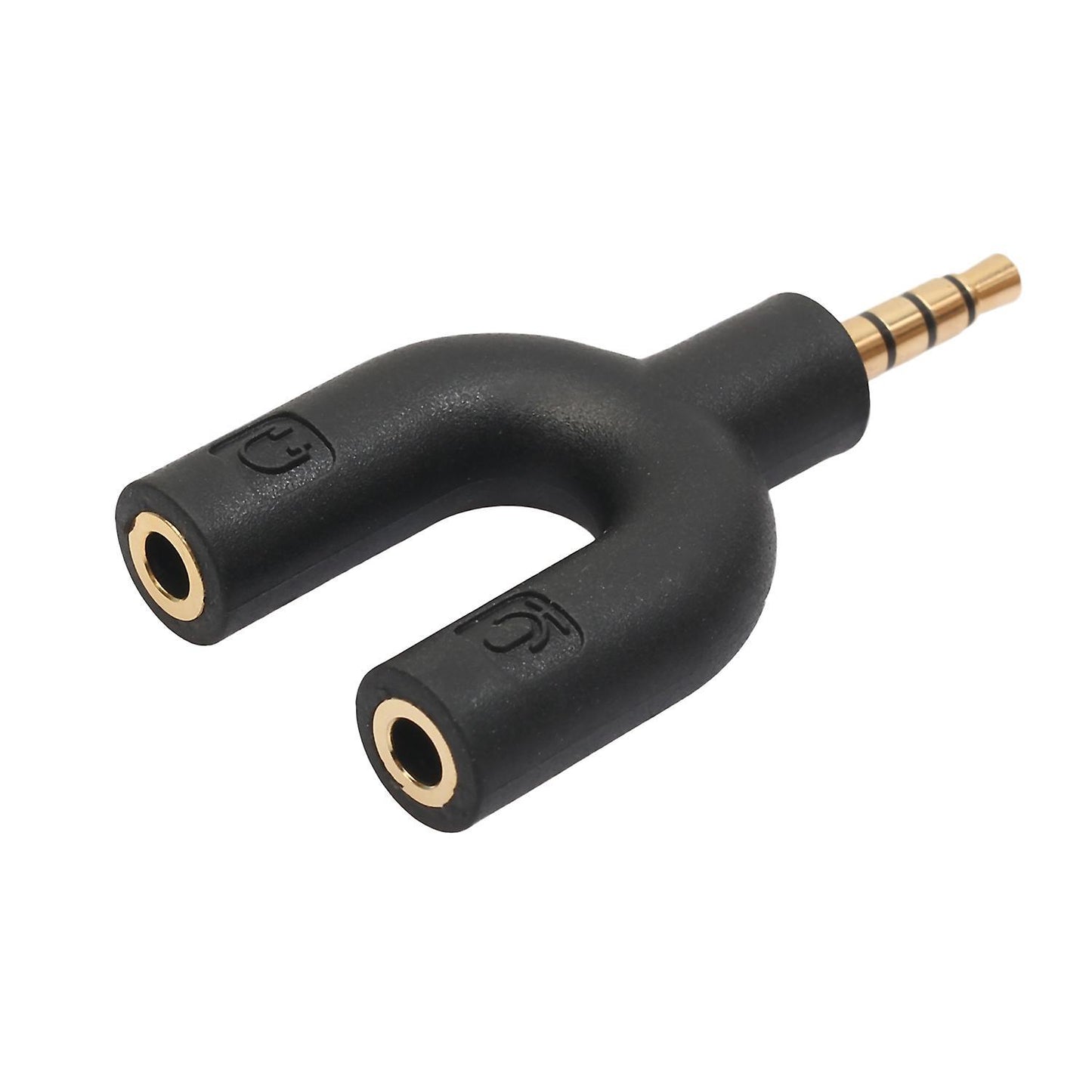 U Type Adapter Dual 3.5 Mm Headphone Plug for Android Iphone