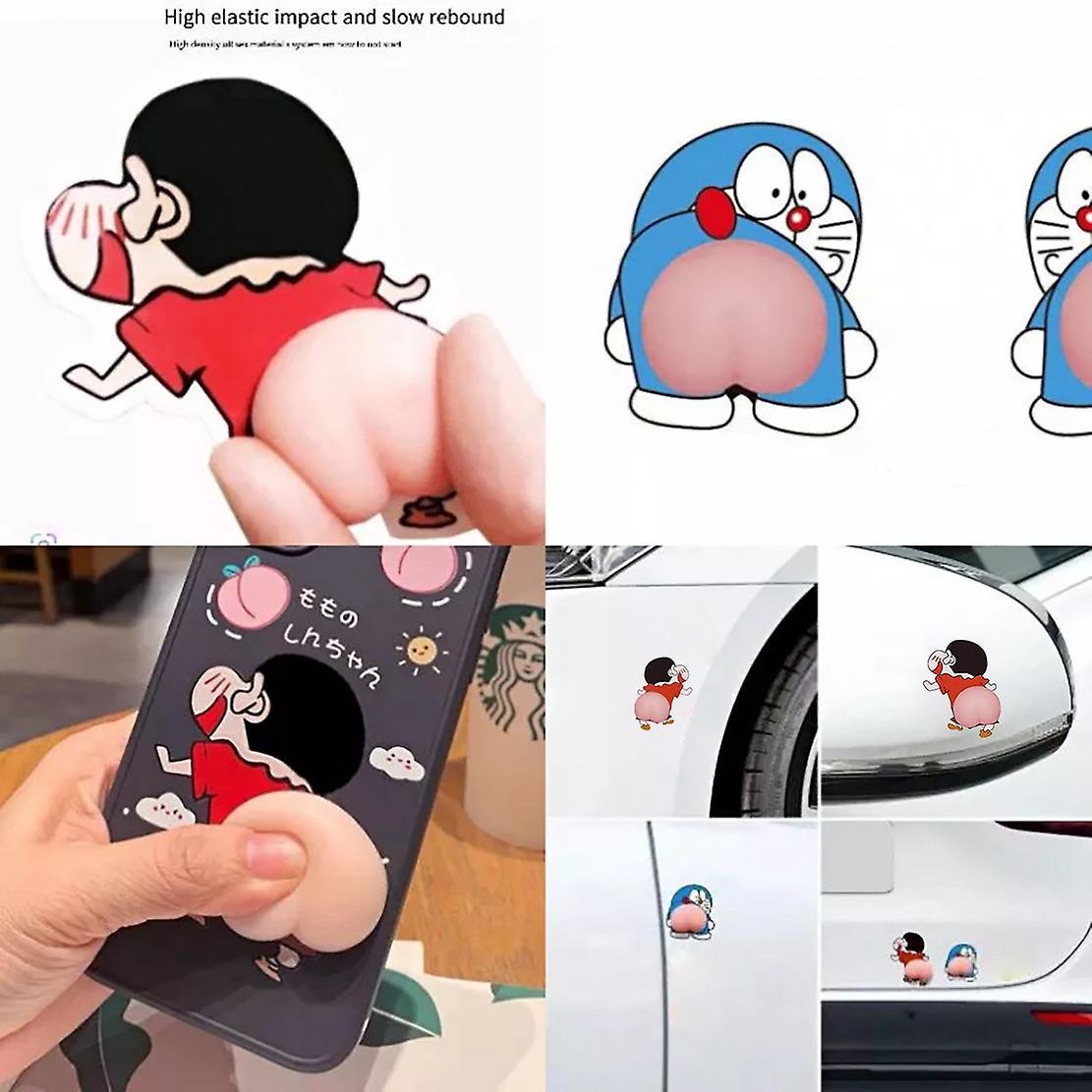 3d Silicone Cute Butt Car Bumper Sticker Cartoon Anti-collision B