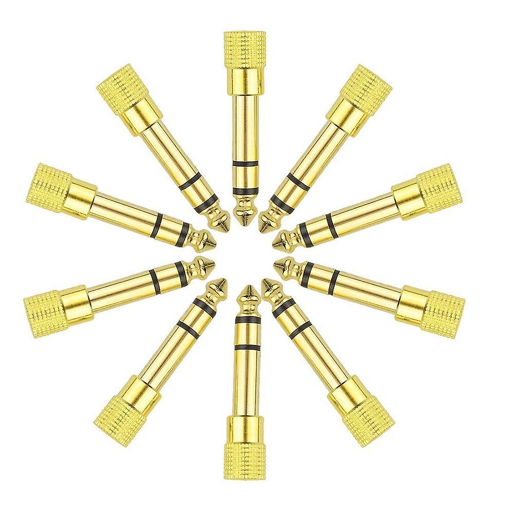 1pcs Earphone Head Connector Plug 6.35 Mm Male to 3.5mm Female