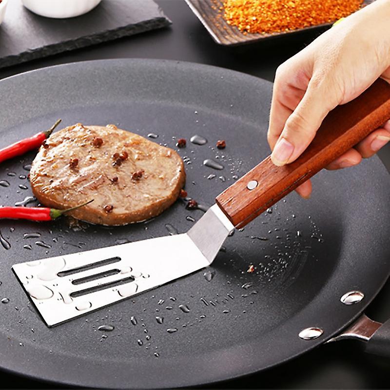With Wooden Handle Beefsteak Spatula Flat Colander Shovel
