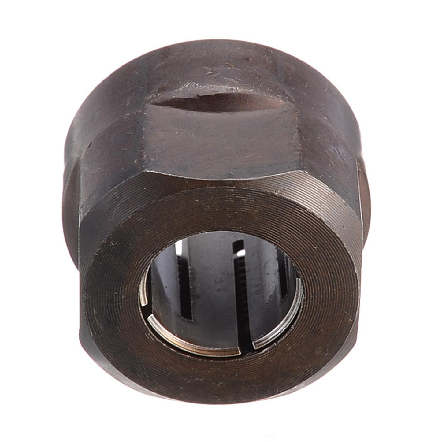 2pc Black Metal Collet Nut Plunge Router Parts 12.7mm Center Hole