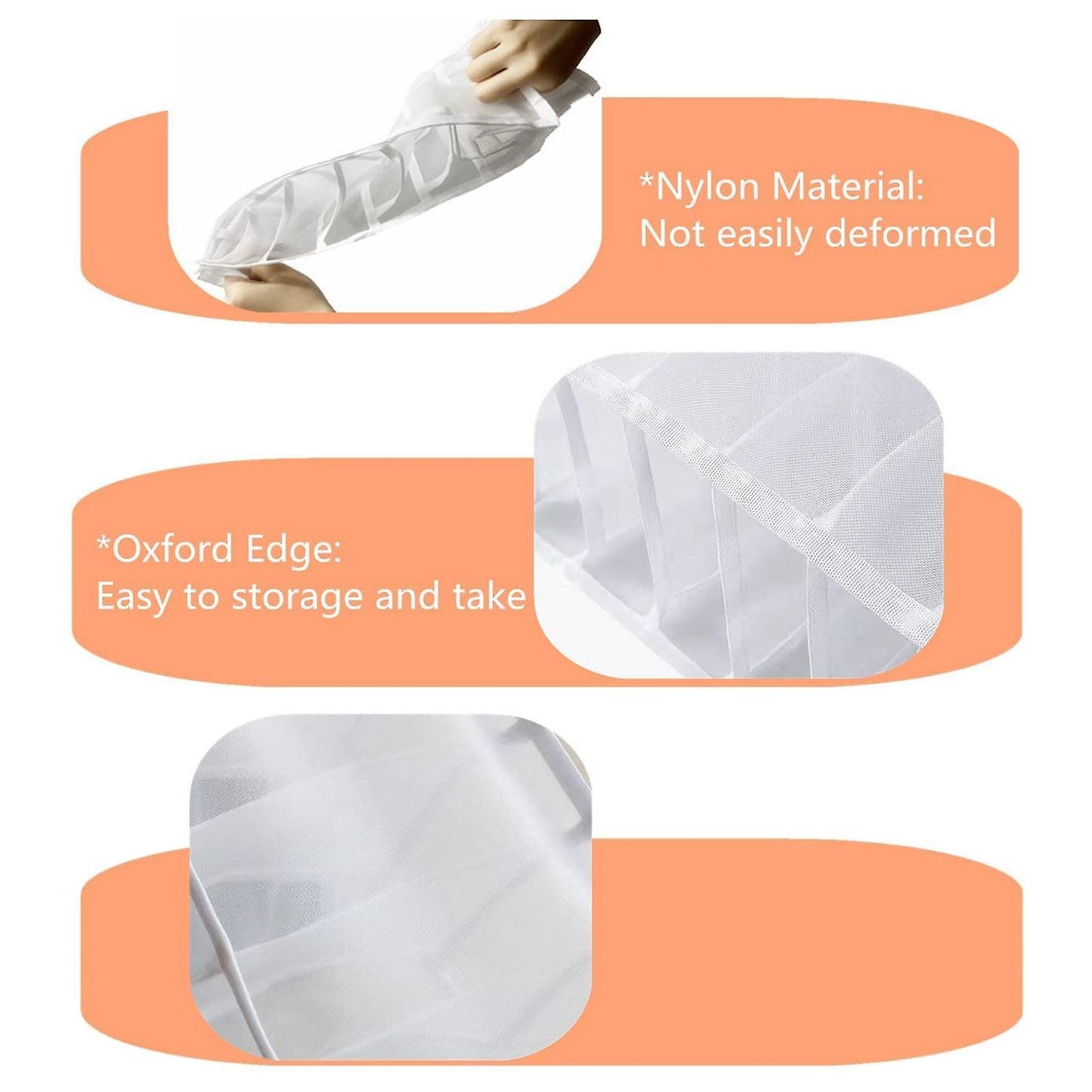 3pcs Wardrobe Clothes Organizer,mesh Foldable Drawer Organizers