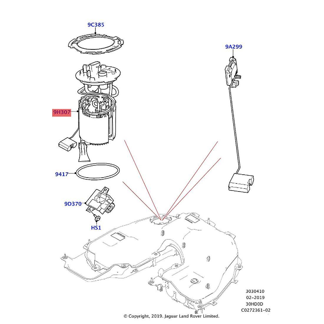 Lr082740 Electric Fuel Pump Module for Land Rover Discovery 4 2017