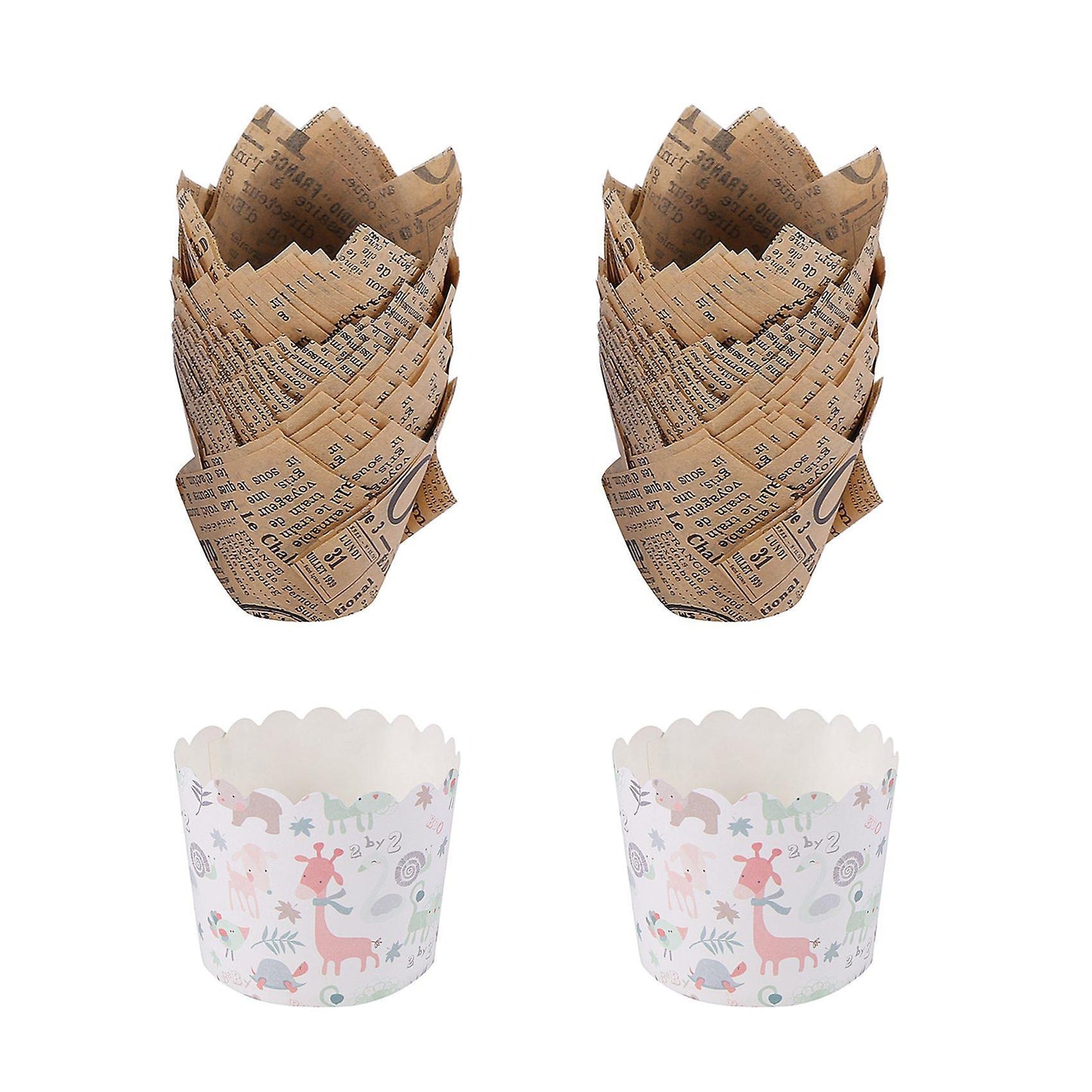 150 Pcs Tulip Cupcake Liners Baking Cups for Wedding, Birthday Party