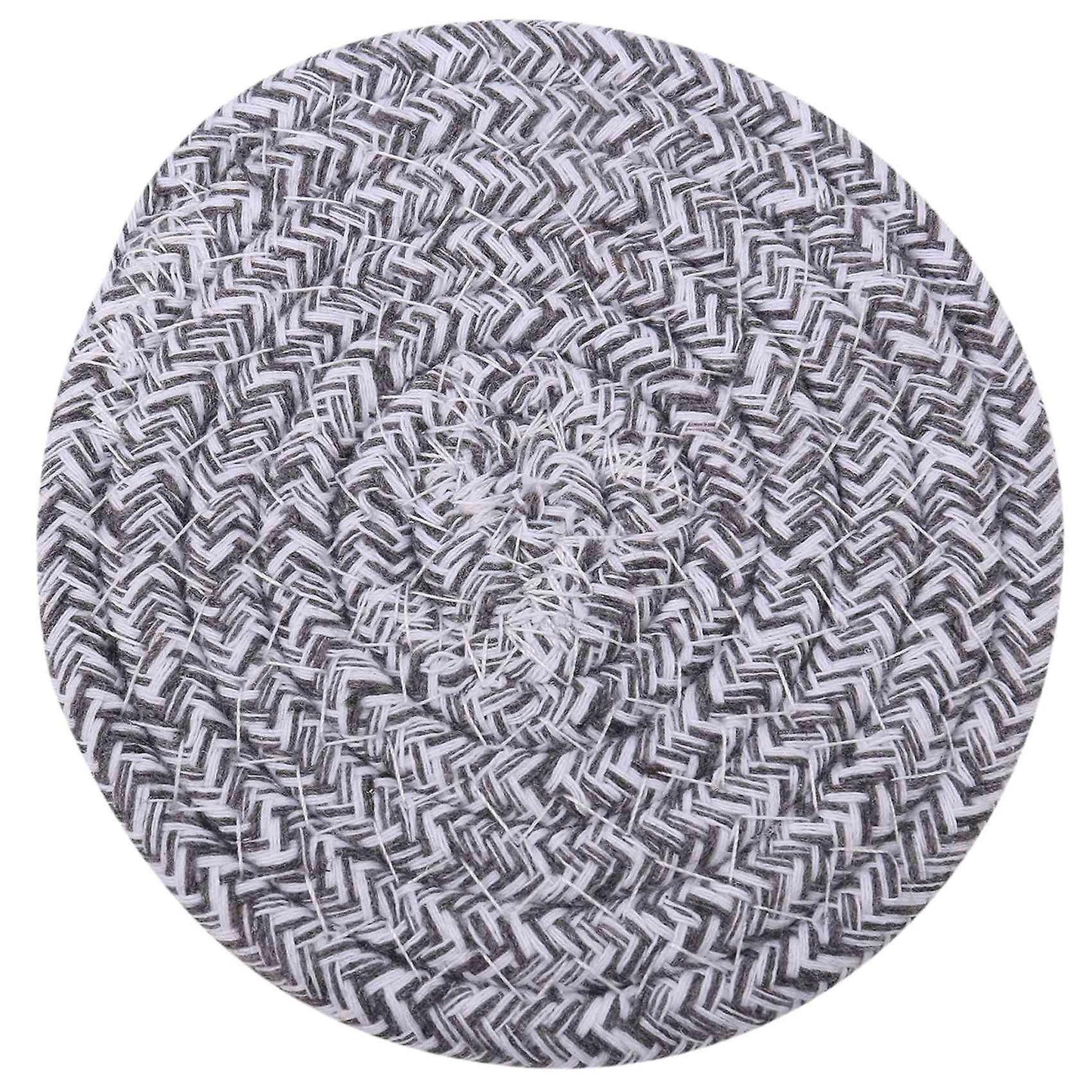 Round Cotton Braided Table Place Mats Non-slip Table Mats Set Of 5