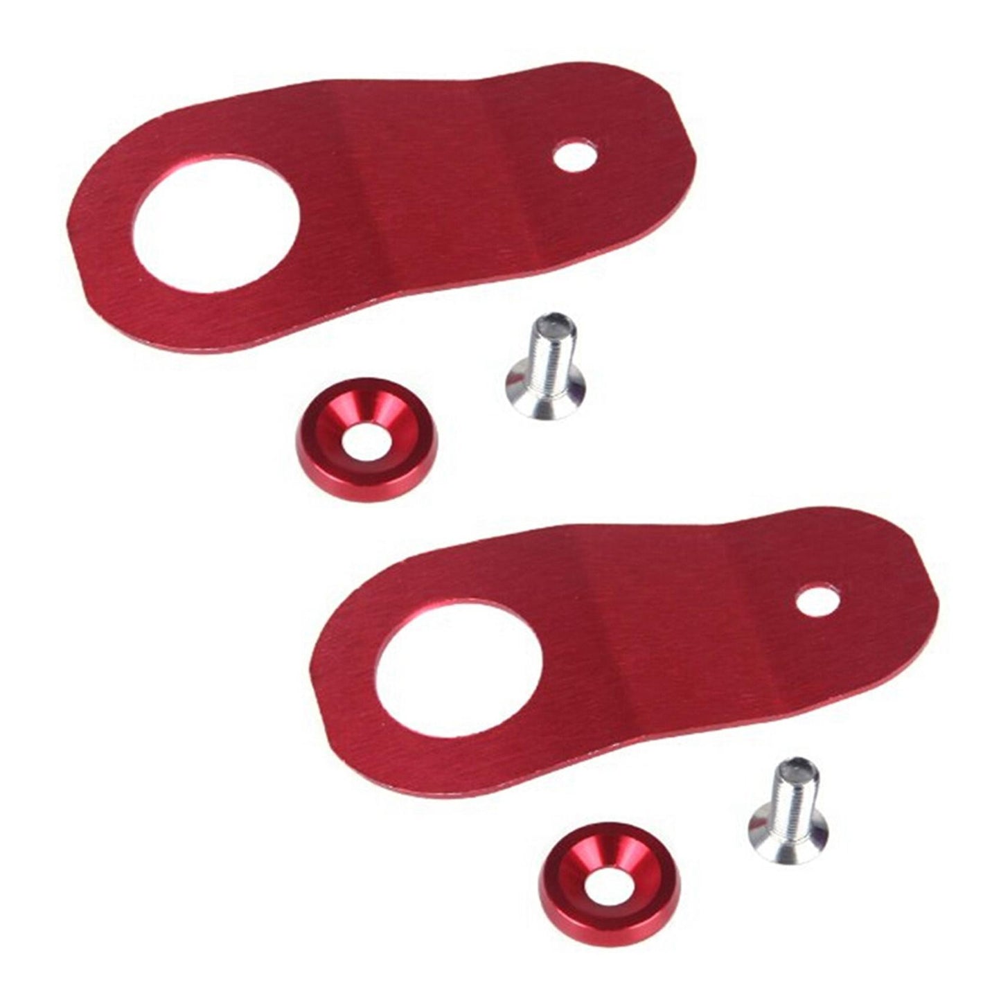 2x Aluminum Radiator Stay Bracket for Honda Civic Ek 96-00 (red)