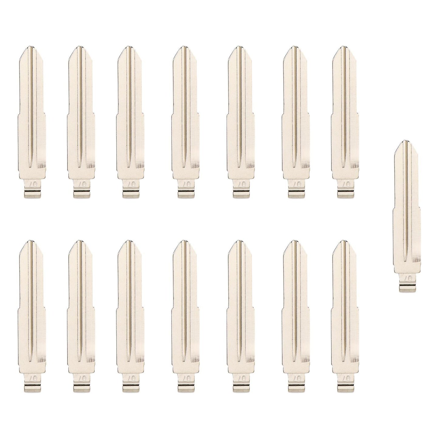 15pcs Remote Key Uncut 07 Key Blade for Mitsubishi Asx Pajero
