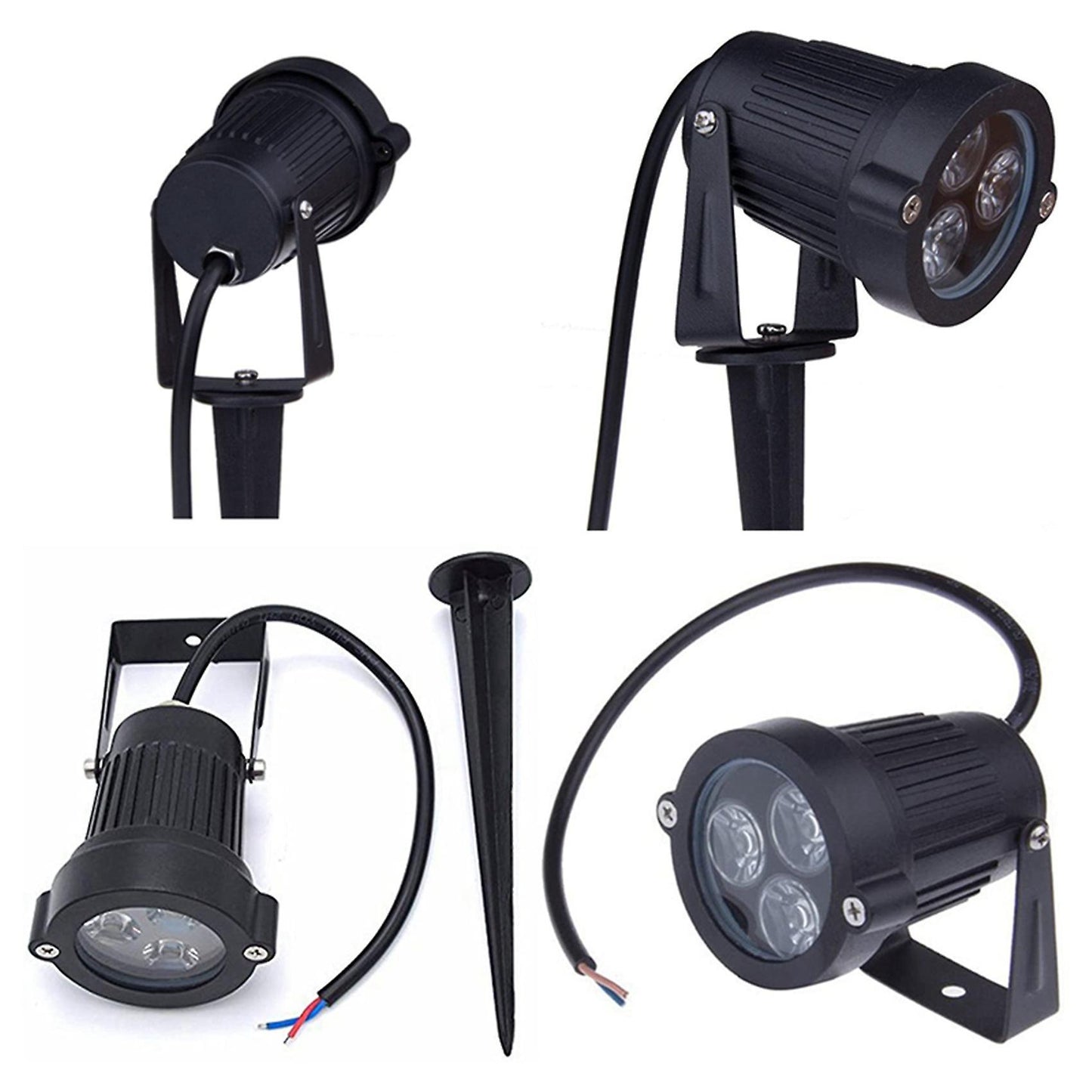 4pcs Garden Lights 3w 220v Spotlight with Spike Ip65 Waterproof Lamp