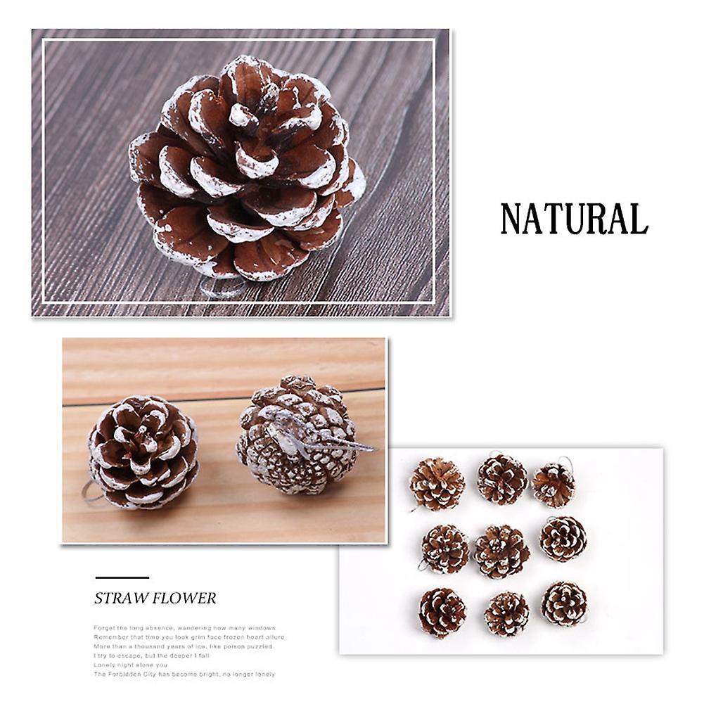 Christmas Tree Decoration Festive Decoration White Border Pine Cones