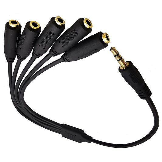 3.5mm 1 to 5 Splitter Stereo Plug Male to 1/8 Inch 3.5mm Stereo Jack
