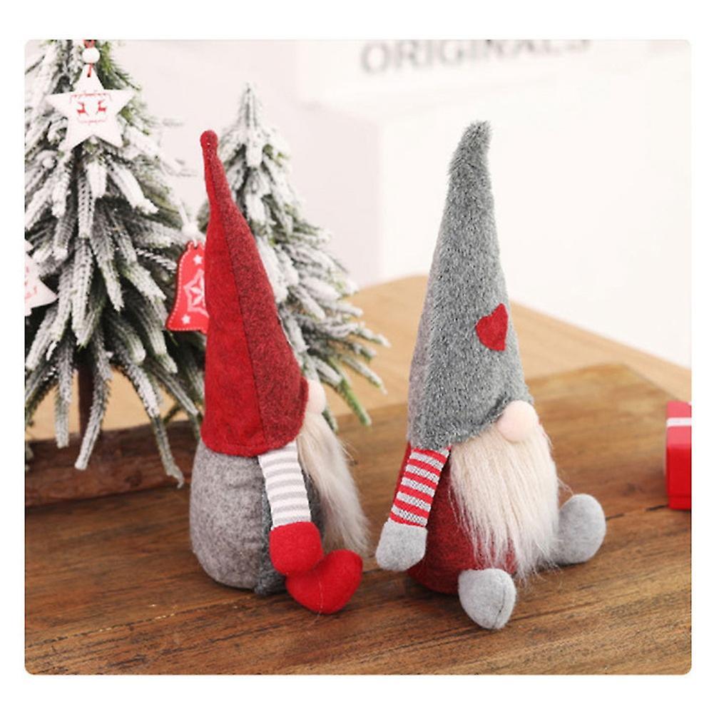 Christmas Faceless Elf Dwarf Family Decoration Holiday Gift Red Hat