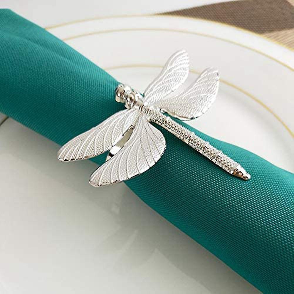 Silver Napkin Rings Set 8 for Wedding Holiday, Dinner Party Occasion