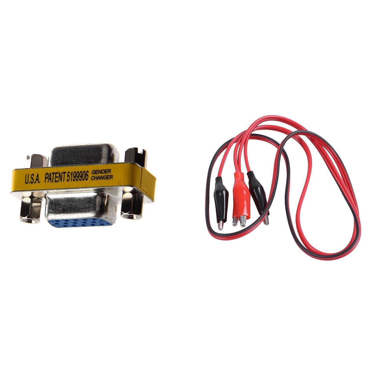 2 X 92 Cm Dual Double Ended Probe Cayman Alligator Clip Ca
