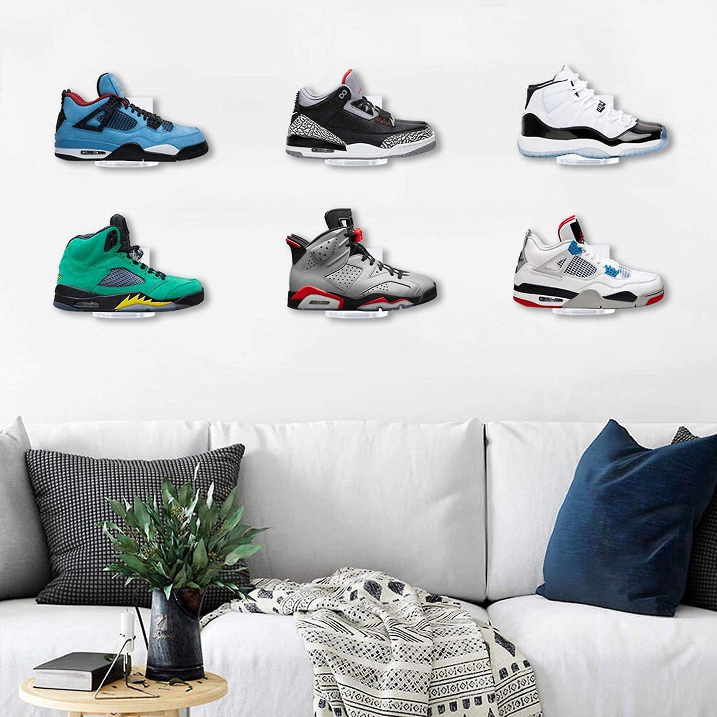 18 Pack Floating Shoe Shelves,transparent Acrylic Shoe Shelves