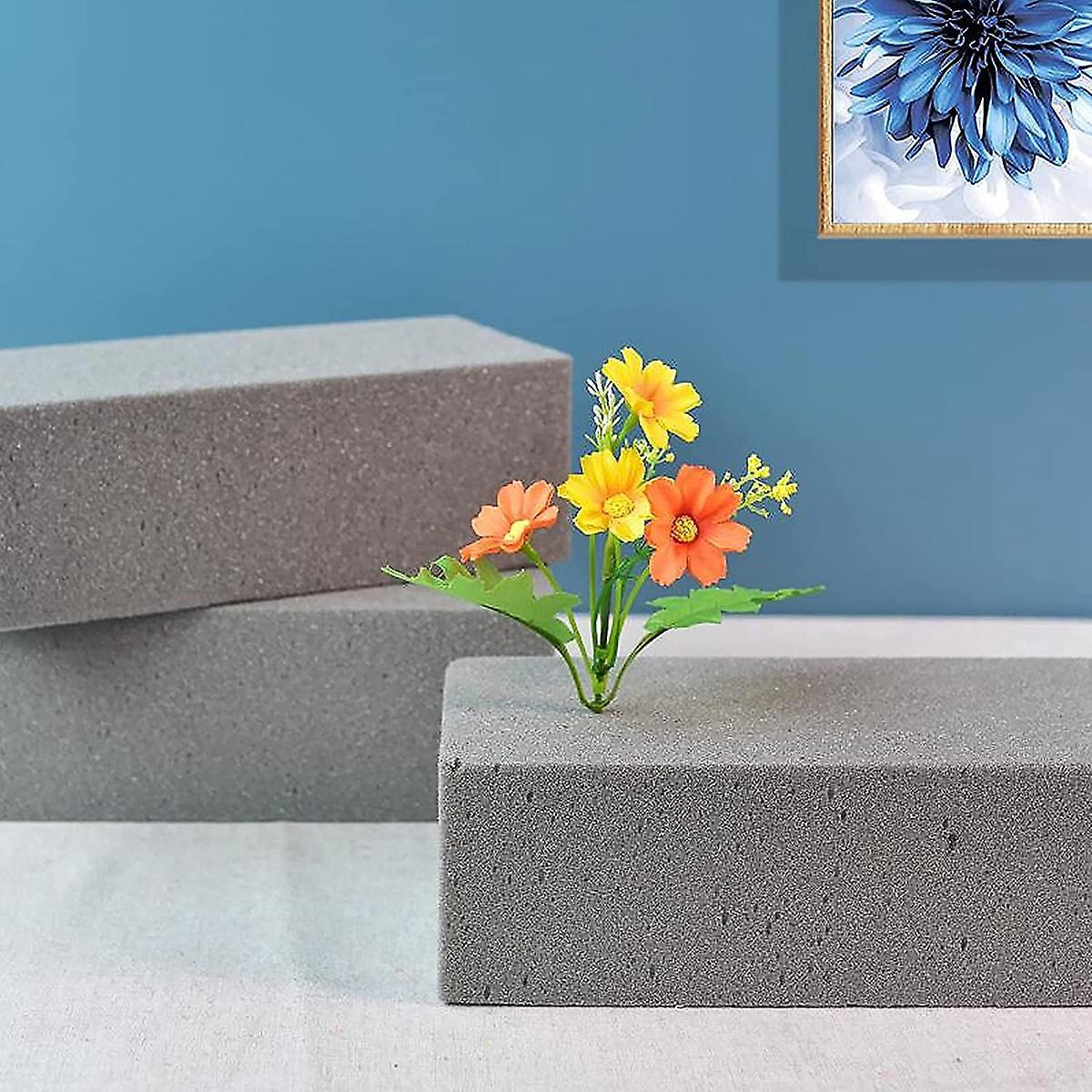 4pcs Dry Floral Foam for Artificial Flowers Wet Floral Foam Grey