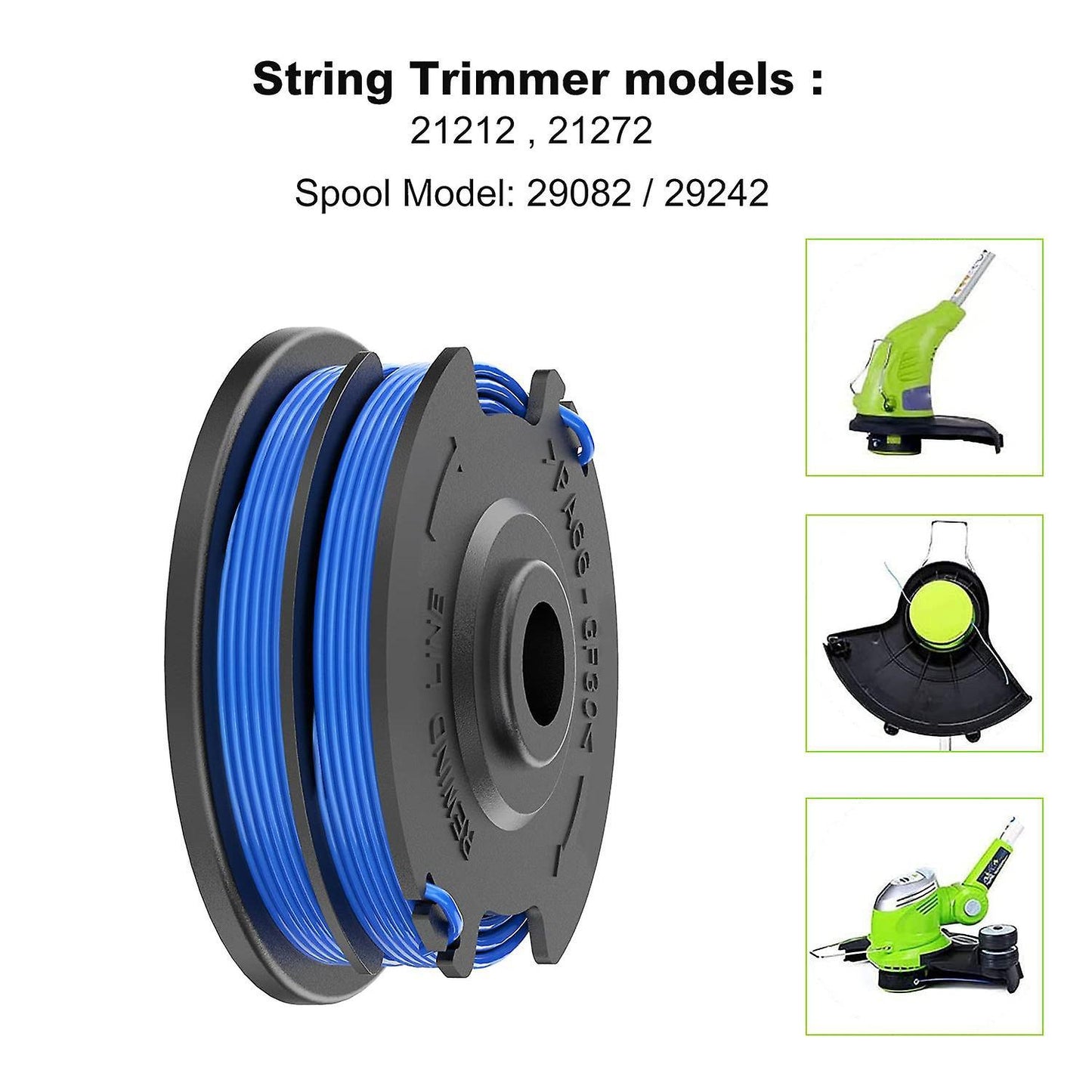4pack 27ft 0.065inch String Trimmer for Greenworks Weed Eater