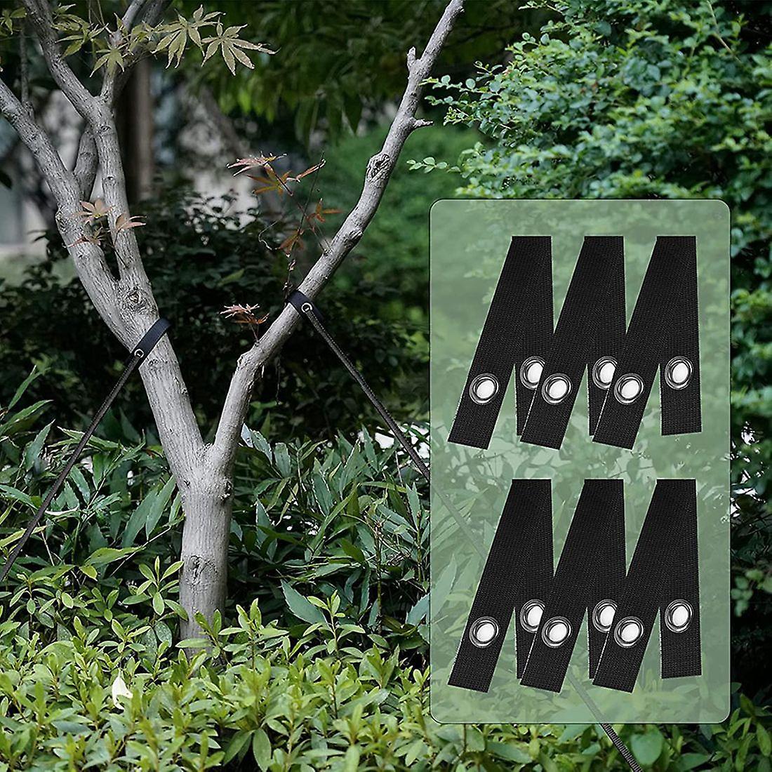 9 Pieces Of 17.7-inch Tree Straps with Buttonholes for Tightening