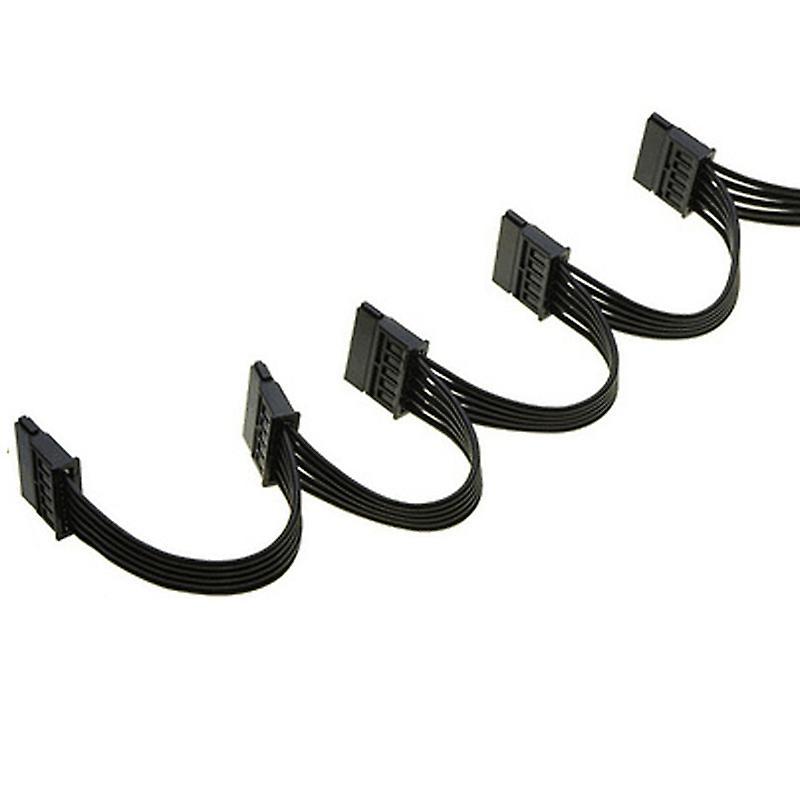 4pin Ide 1 to 5 Sata 15pin Hard Drive Cable for Diy Pc Sever 18awg