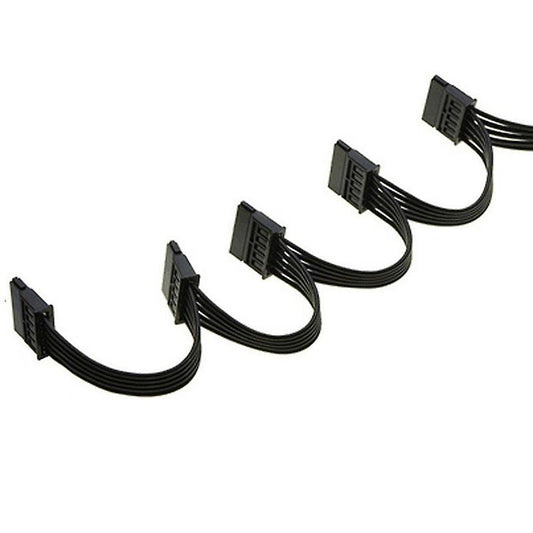 4pin Ide 1 to 5 Sata 15pin Hard Drive Cable for Diy Pc Sever 18awg